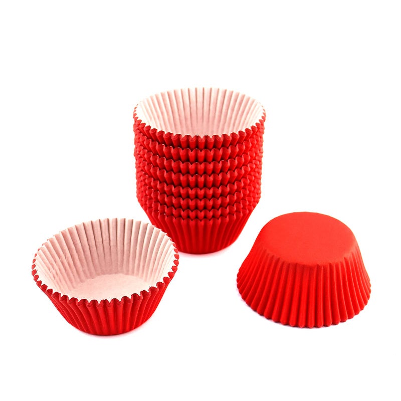 Eoonfirst Standard Size Baking Cups New Year Party Cupcake Liners 200 Pcs (Red) - Image 2